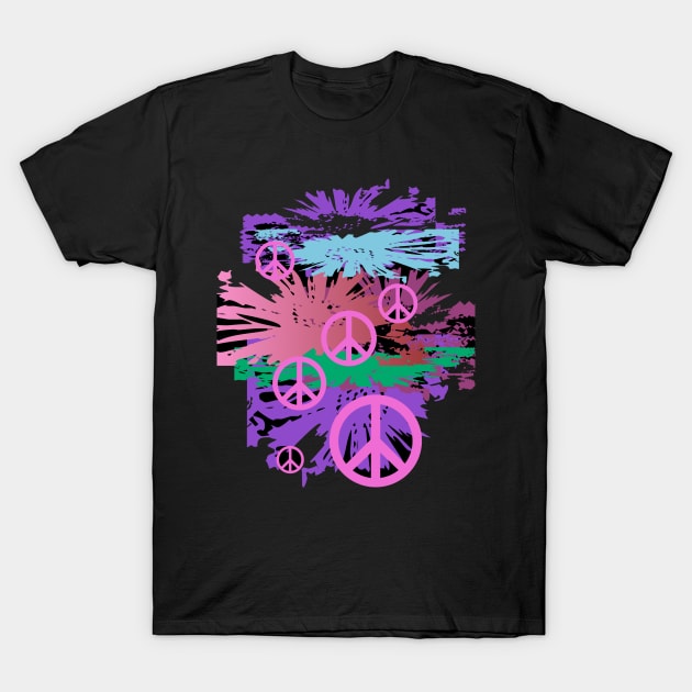 We want peace in pink T-Shirt by Mirimodesign